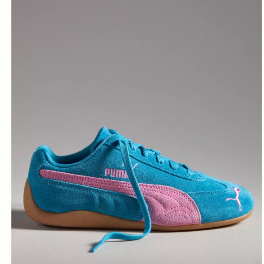 PUMA Speedcat OG Sapphire Blue & Pink Suede & Leather Lace Up Sneaker
